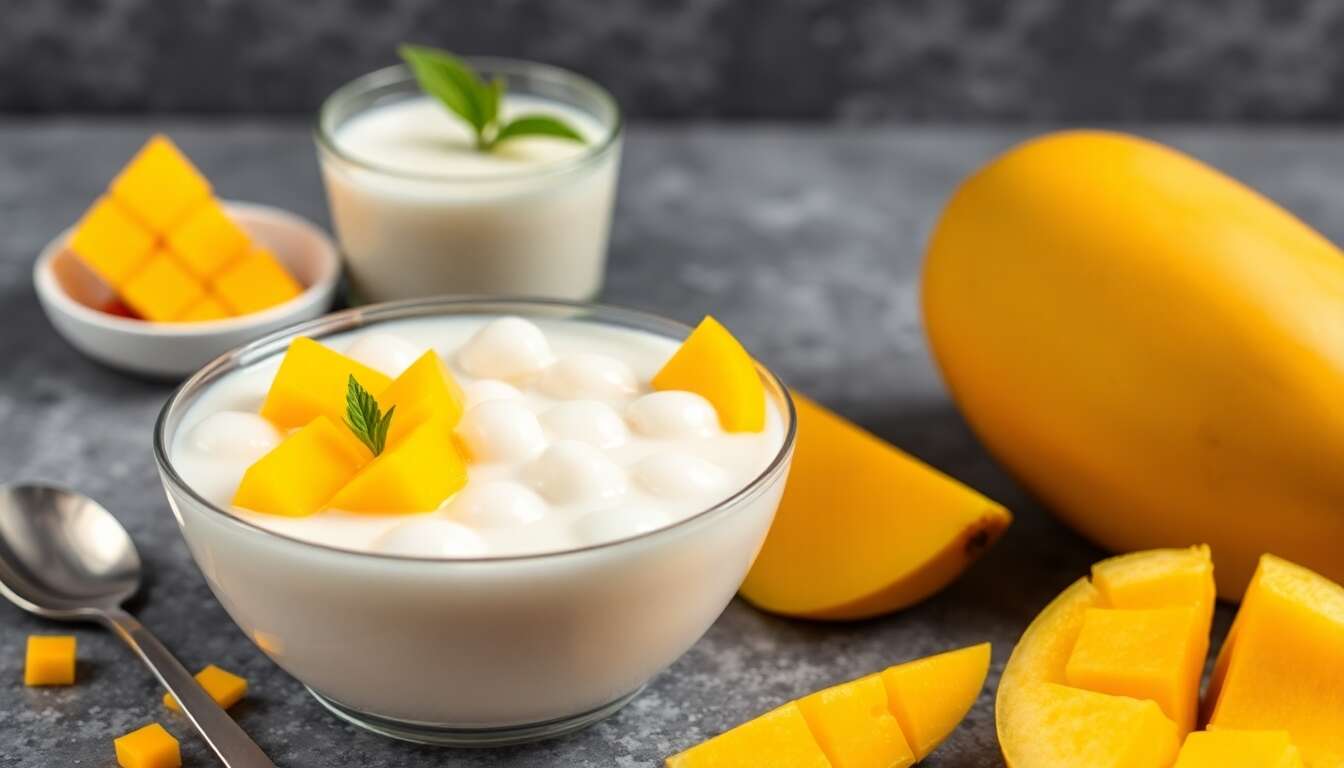 Crème de tapioca à la mangue : recette minceur délicieuse