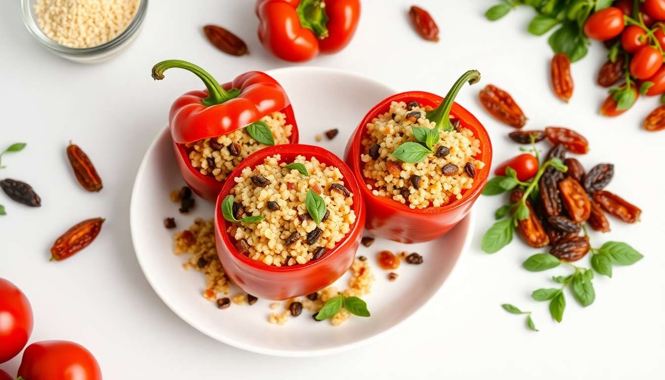 Poivrons farcis aux légumes : recette minceur savoureuse