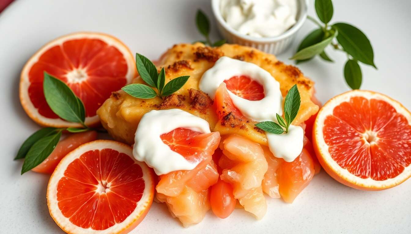 Gratin de pamplemousse : recette minceur savoureuse
