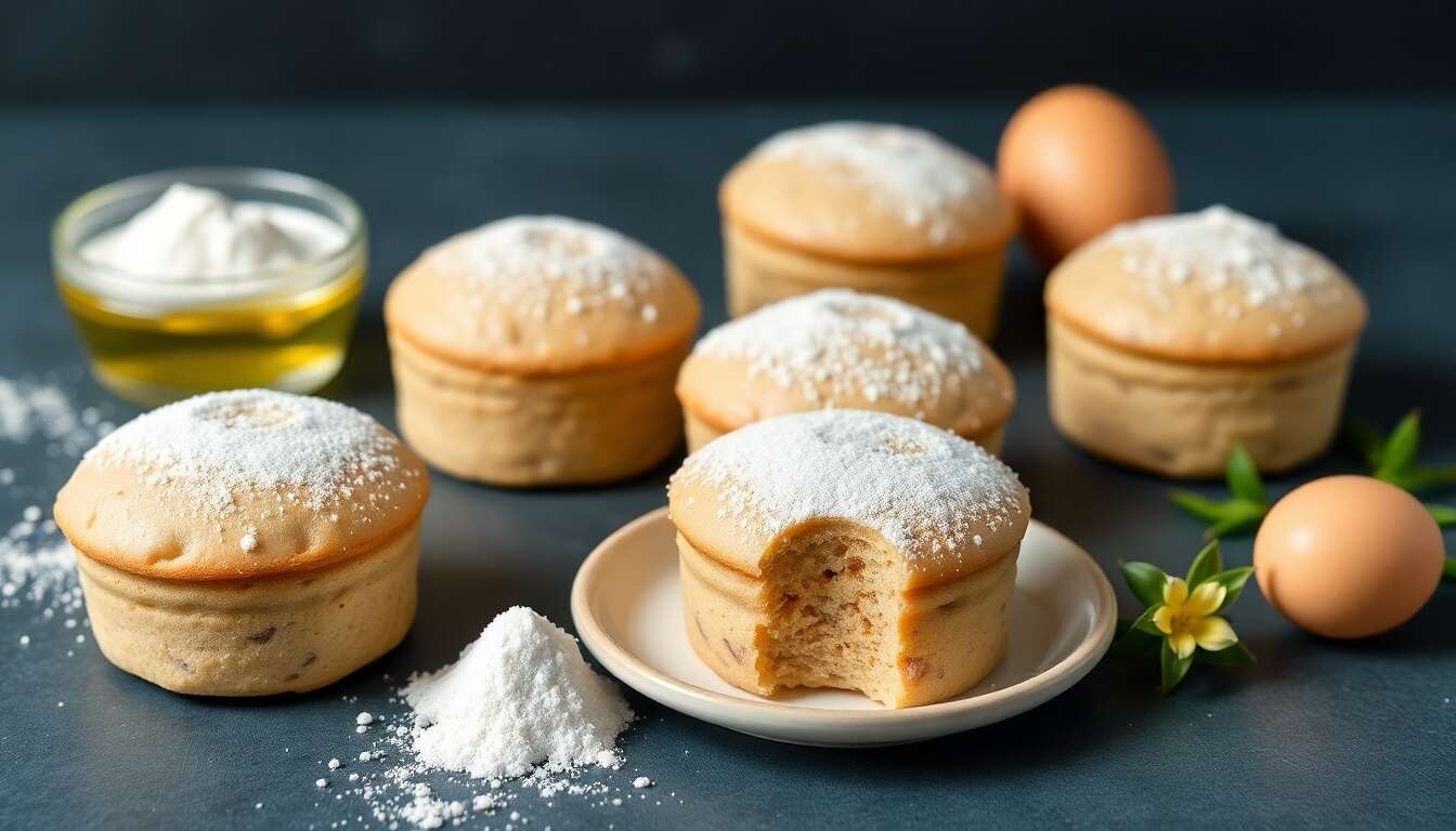 Mini cakes légers à la farine de châtaigne