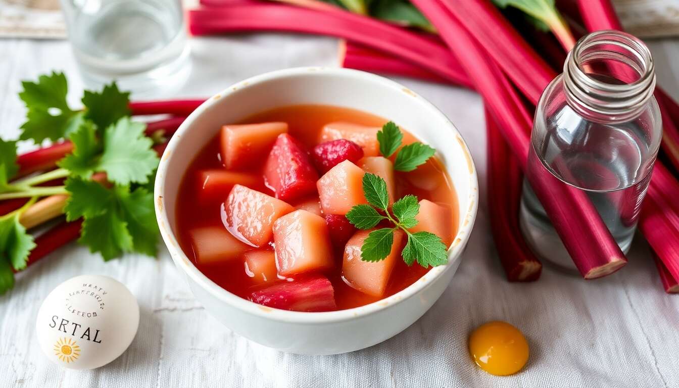 Recette minceur : compote de rhubarbe légère