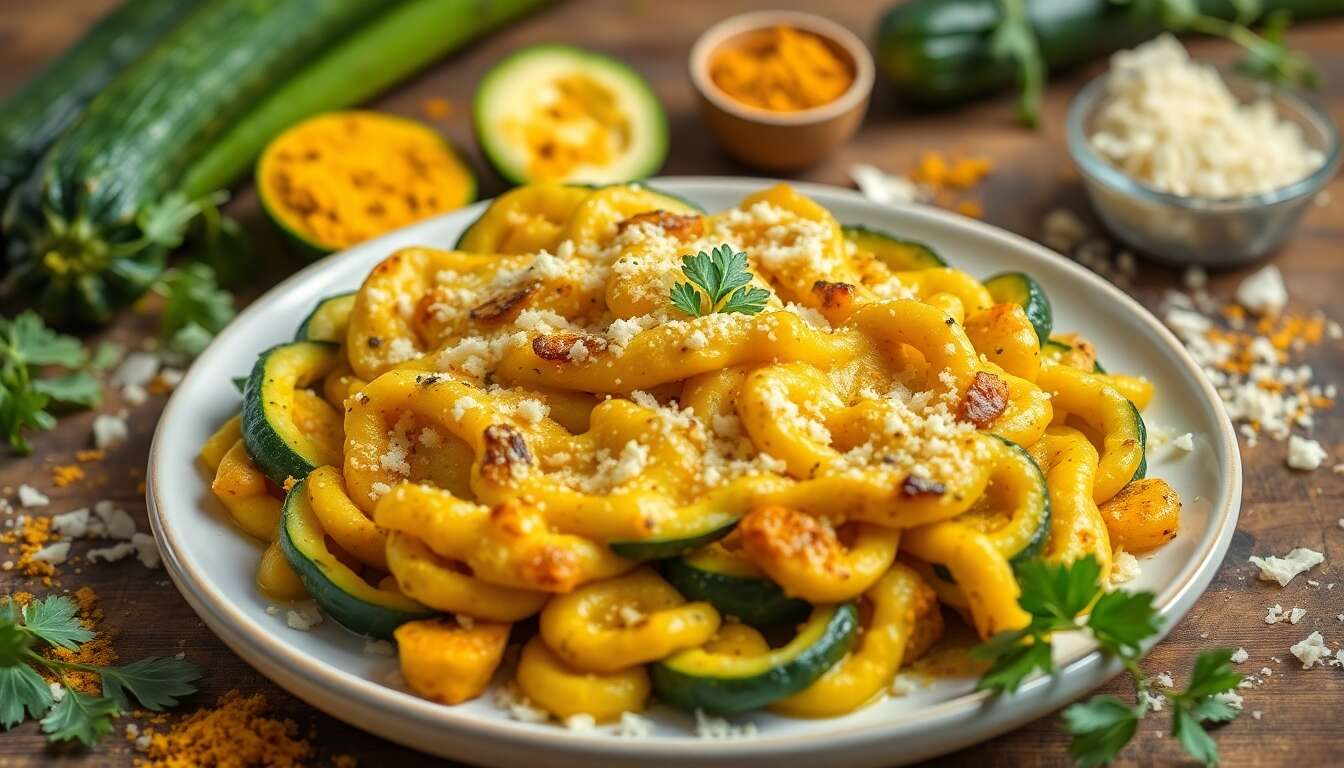 Courgettes au curry et parmesan : une recette minceur savoureuse