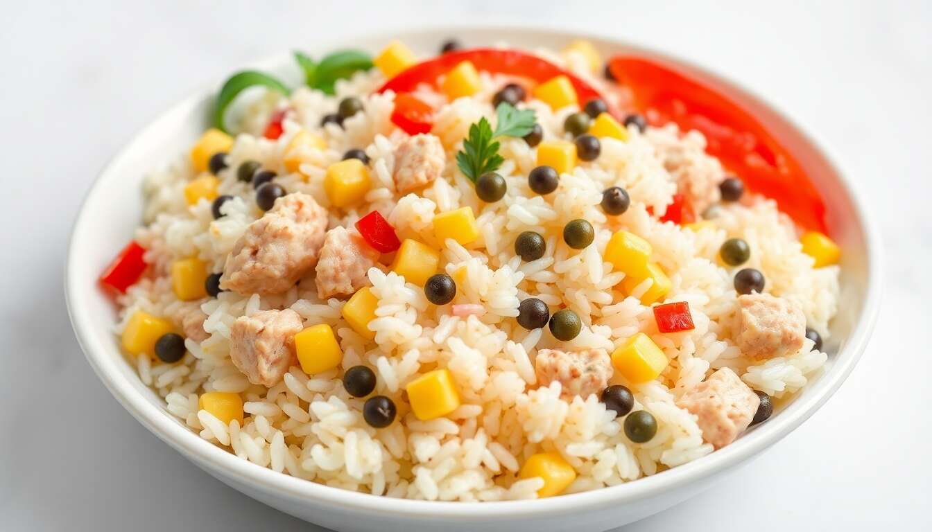 Recette de salade de riz express minceur