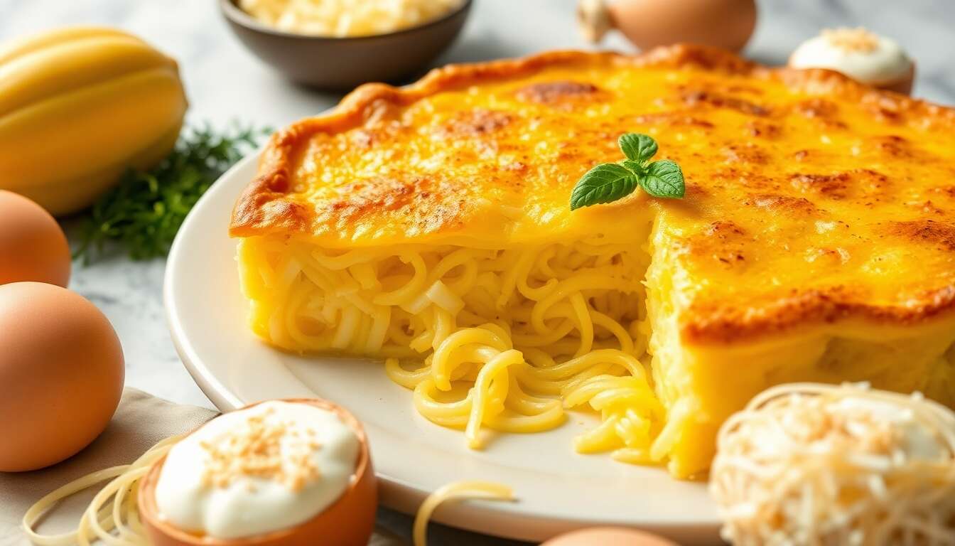Tarte à la courge spaghetti : recette minceur facile et savoureuse