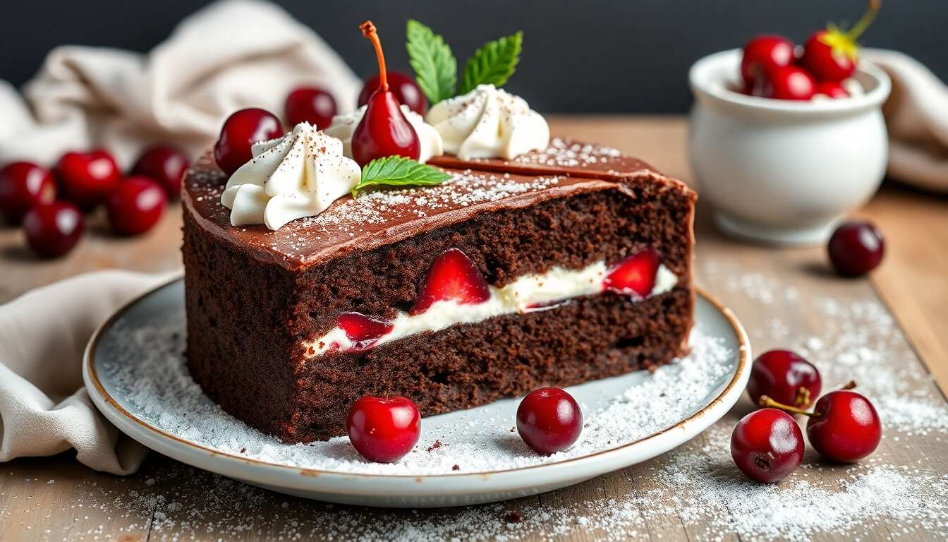 Forêt Noire Légère : recette Minceur Savoureuse