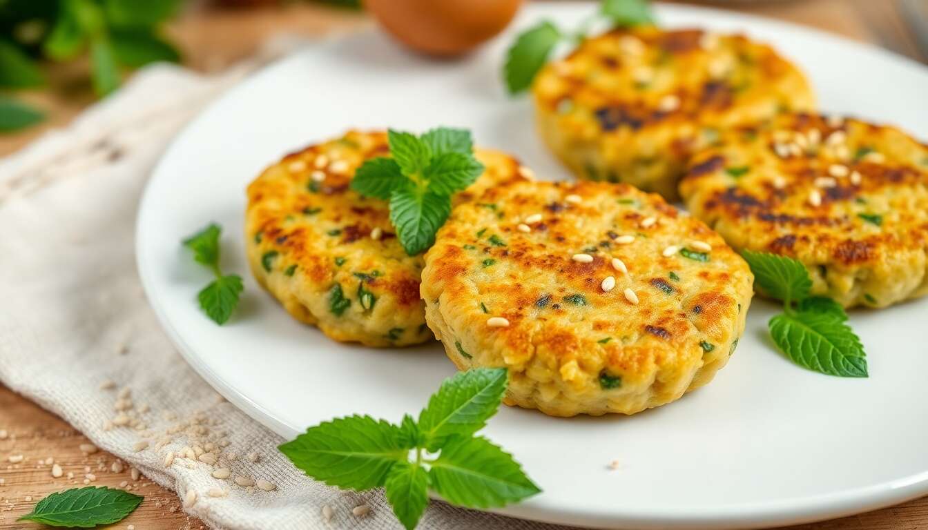 Galettes de courgettes au sésame et menthe : recette minceur