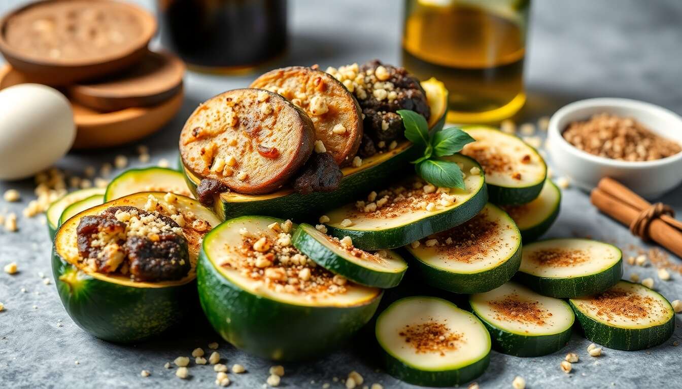 Courgettes farcies au boudin noir : recette minceur savoureuse