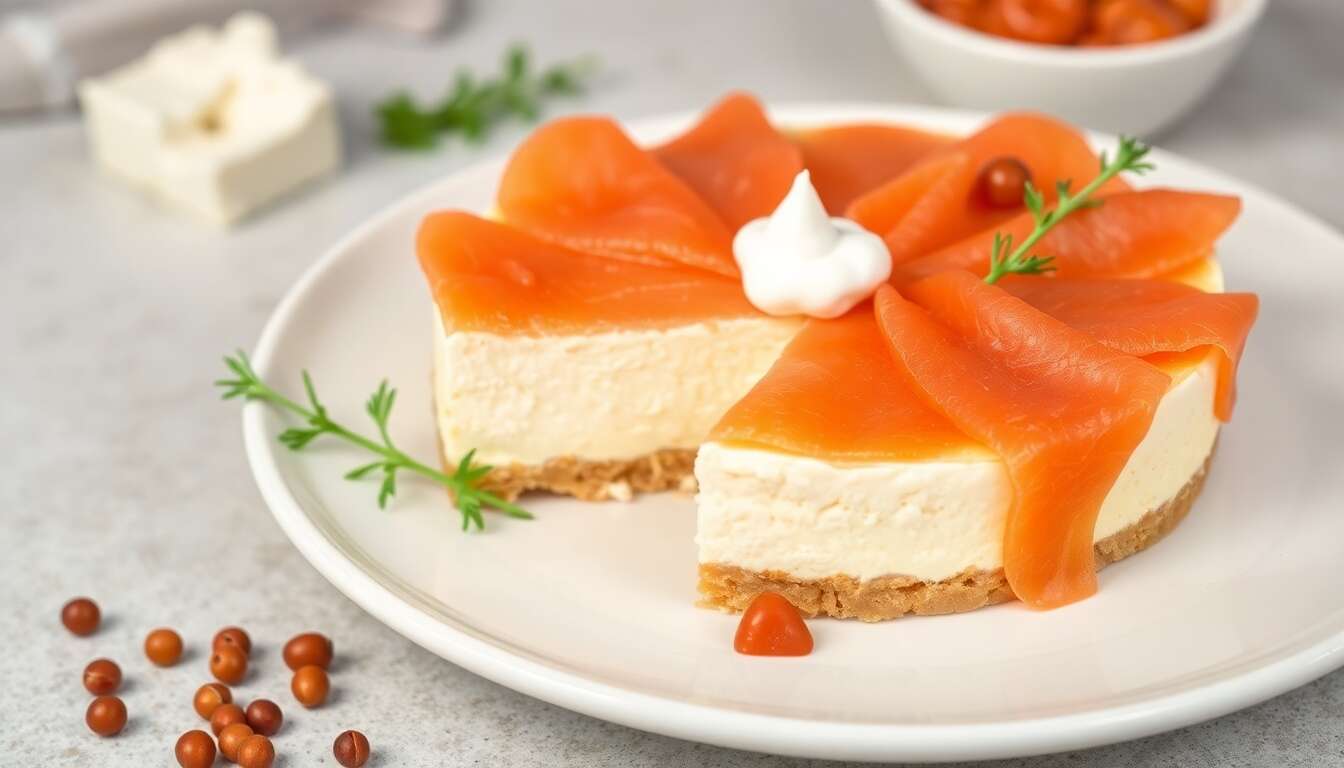 Cheesecake au saumon fumé : recette minceur irrésistible