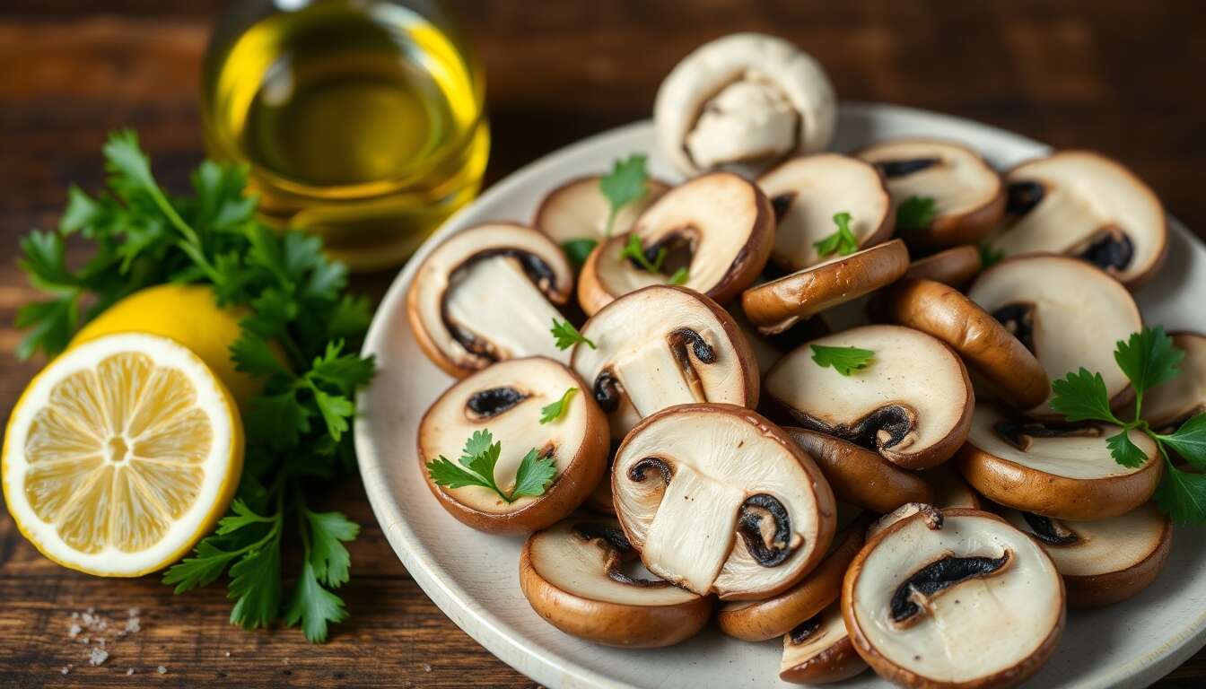Salade minceur : émincé de champignons savoureux