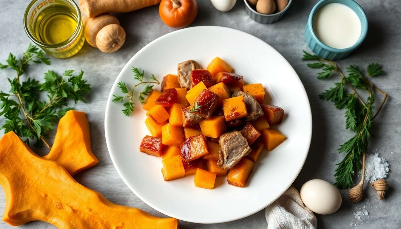 Parmentier de canard aux patates douces et butternut : recette minceur savoureuse