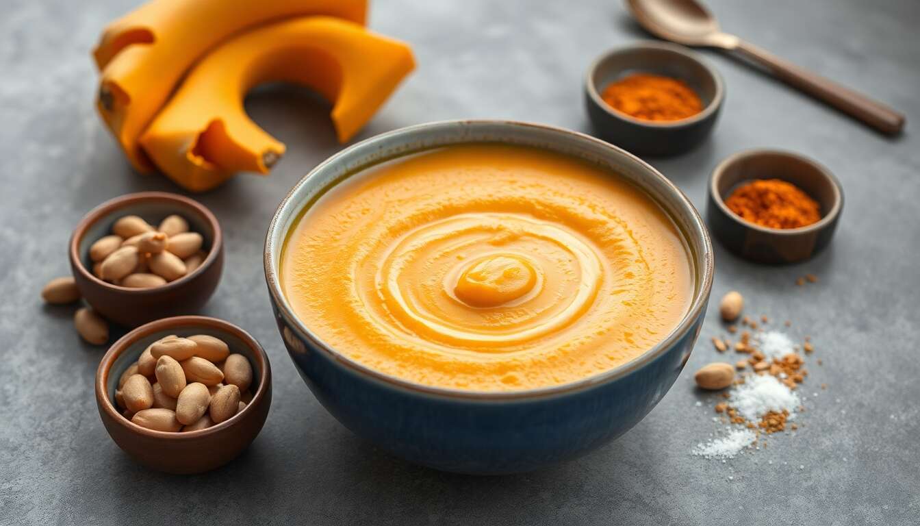 Velouté de courge à la cacahuète : recette minceur et gourmande
