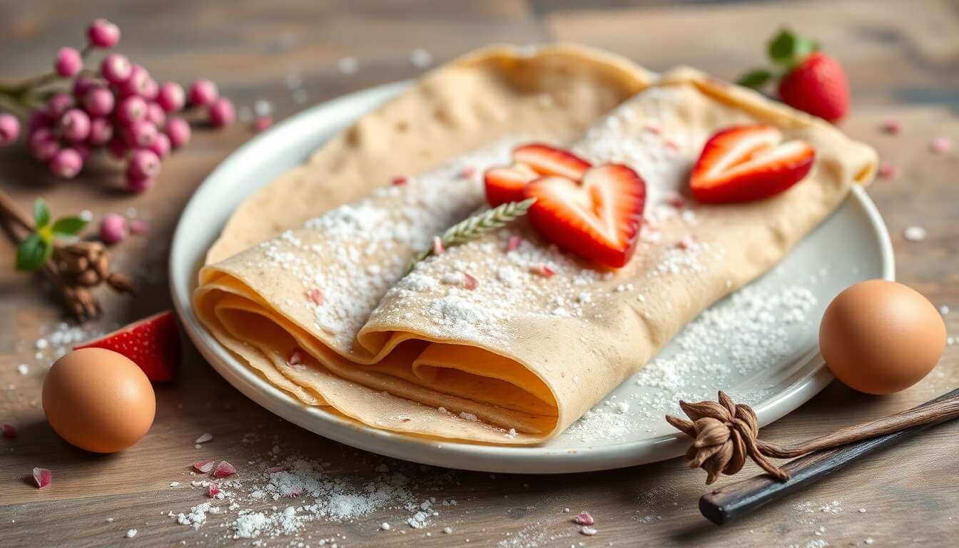 Crêpes minceur pour la Saint-Valentin