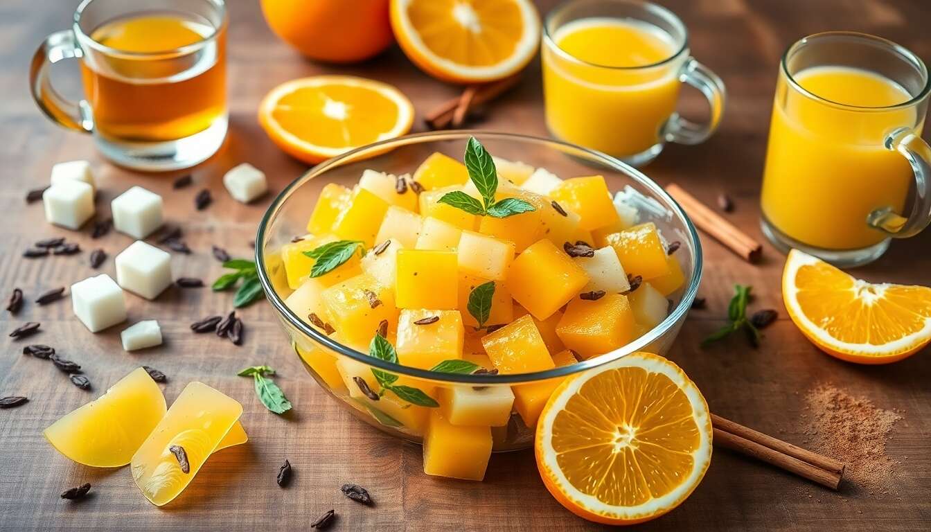 Salade d'agrumes à la gelée de thé Earl Grey : recette minceur savoureuse