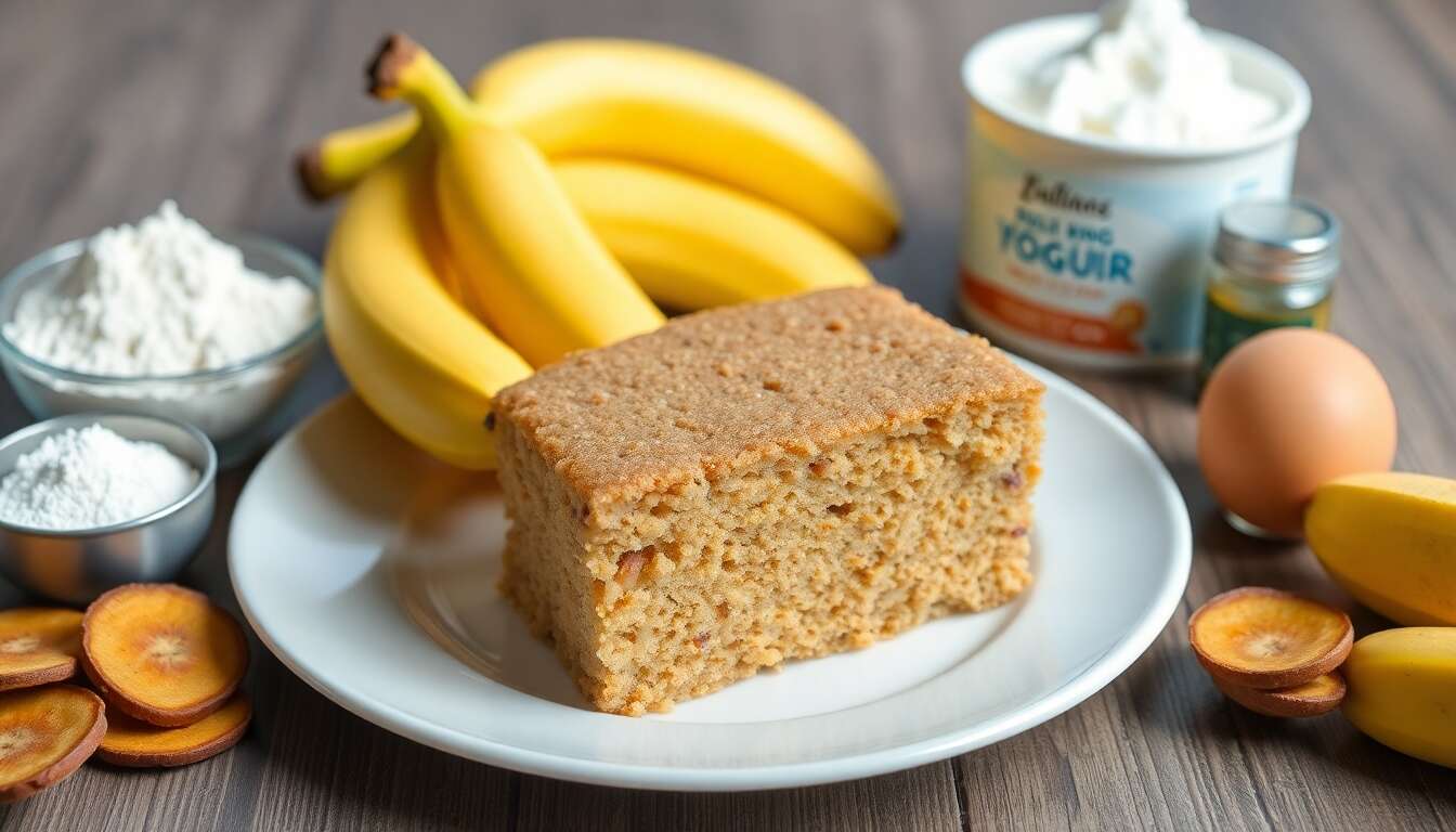 Gâteau à la banane : recette minceur facile et savoureuse