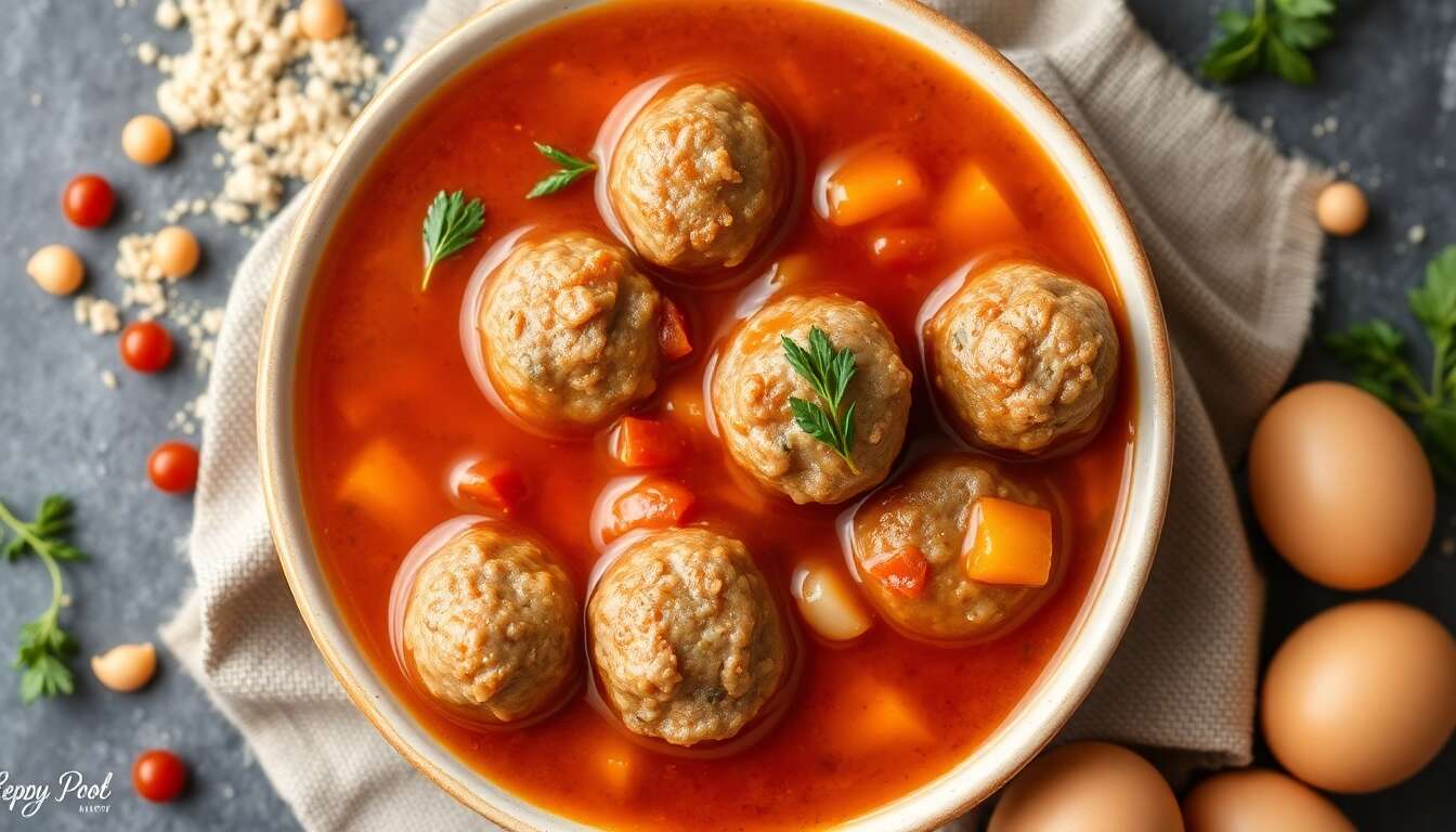 Bouillon de légumes aux boulettes de viande : recette minceur délicieuse