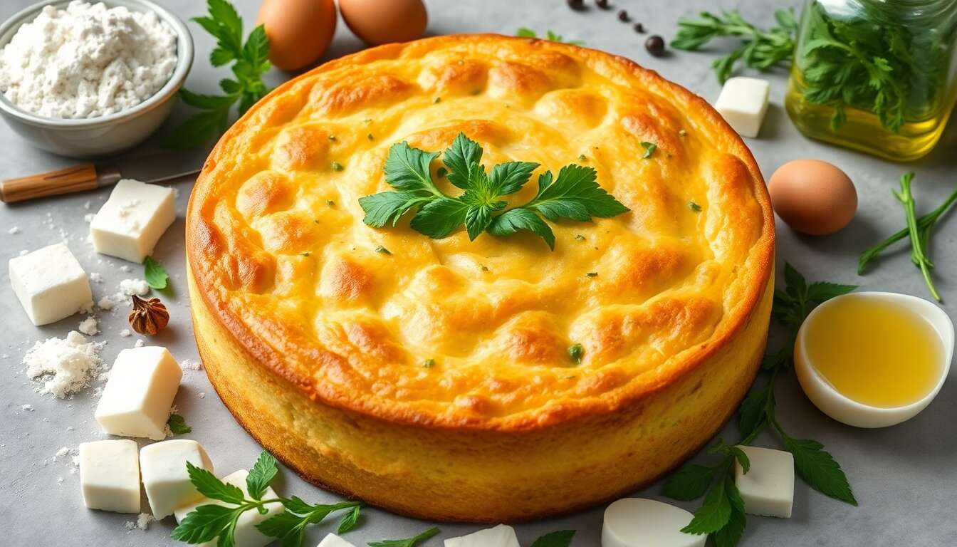Cake à la feta et aux herbes fraîches : recette minceur délicieuse