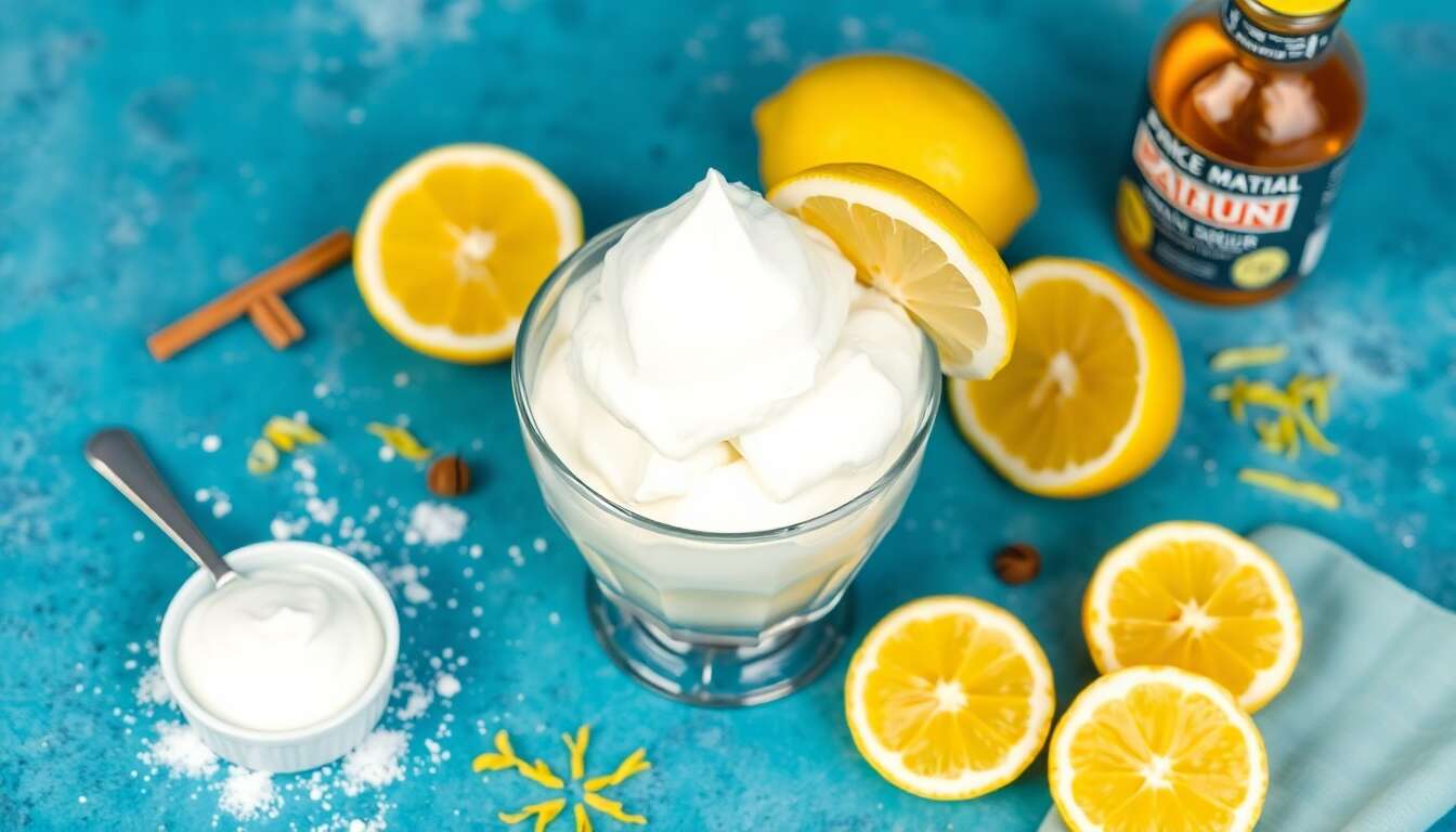 Glace au yaourt et citron : recette minceur facile