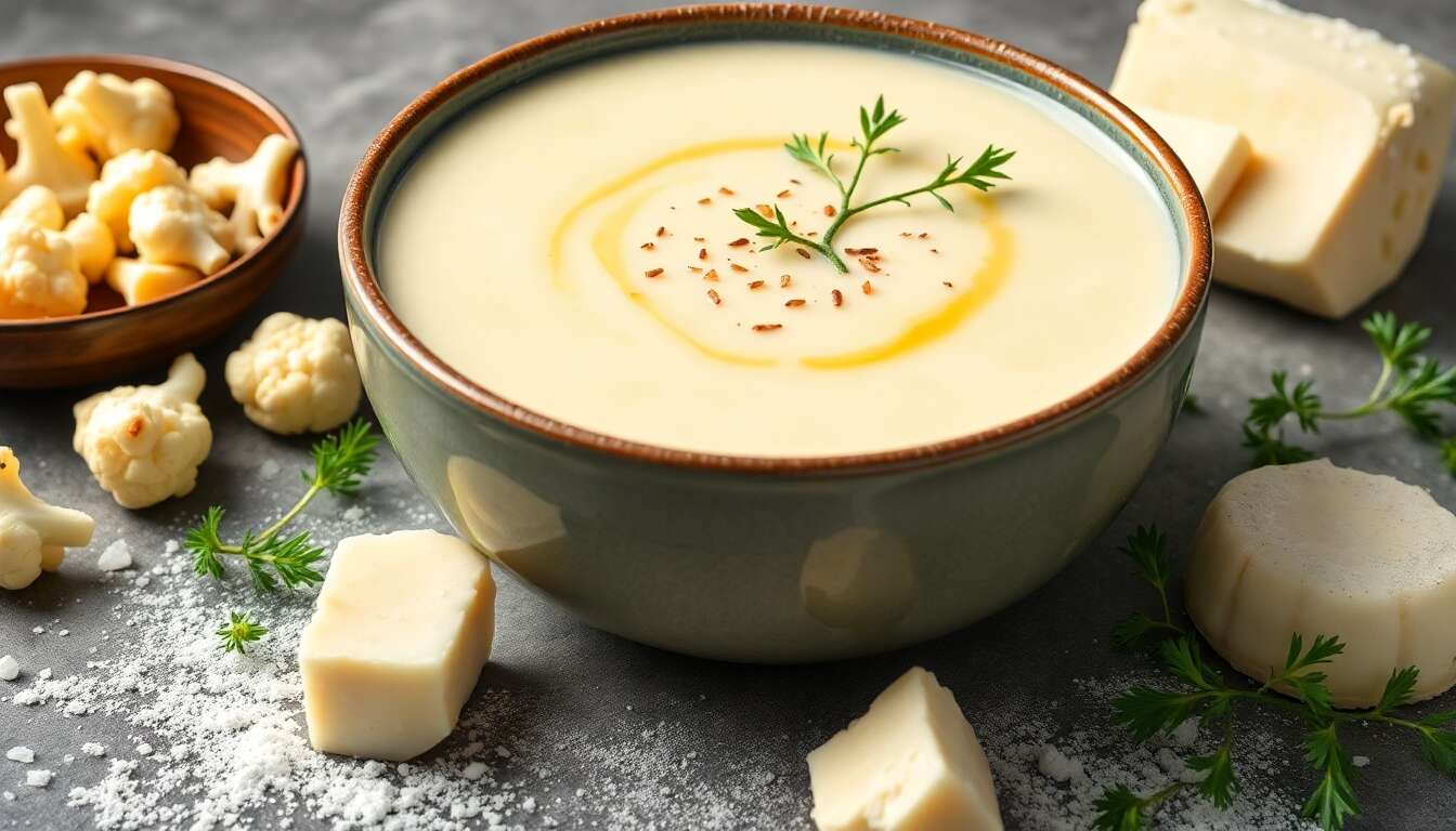 Velouté de chou-fleur au Roquefort : recette minceur délicieuse