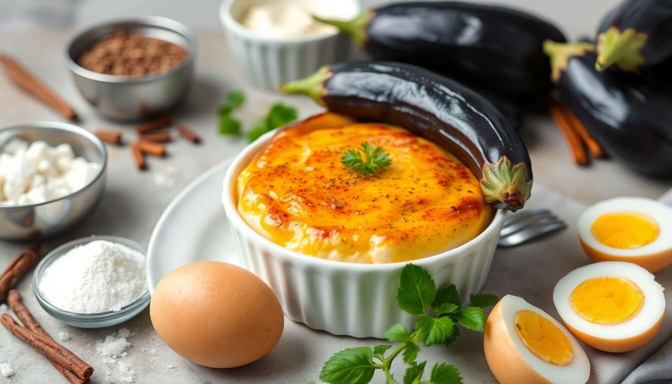 Aubergines soufflées aux 4 épices : recette minceur savoureuse