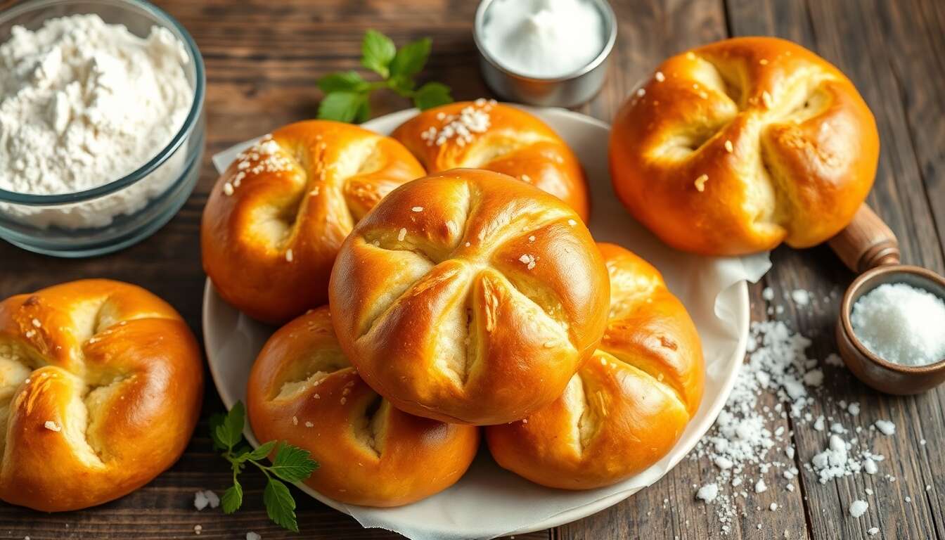 Petits pains façon bretzel : recette minceur irrésistible