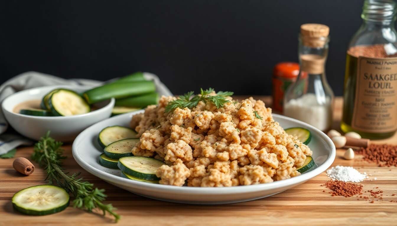 Hachis de dinde minceur aux courgettes
