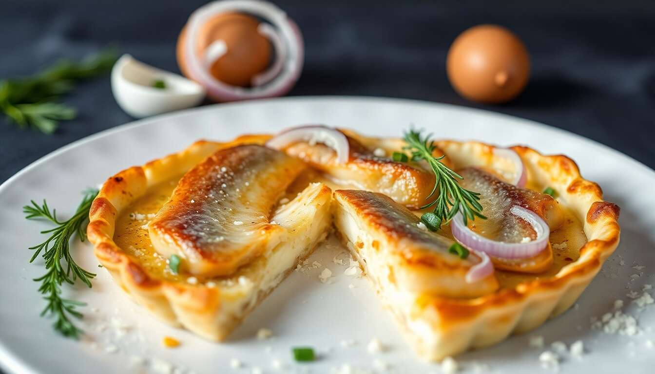 Tarte au maquereau et oignons : recette minceur