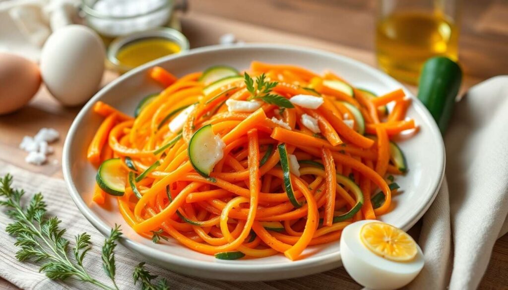 Julienne de carottes et courgettes : recette minceur facile et savoureuse