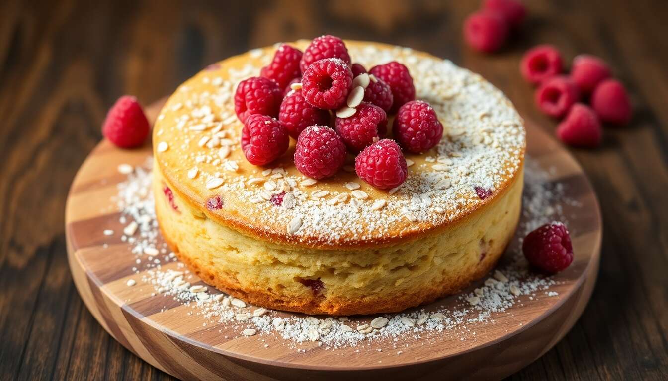 Gâteau minceur aux framboises : recette facile et saine