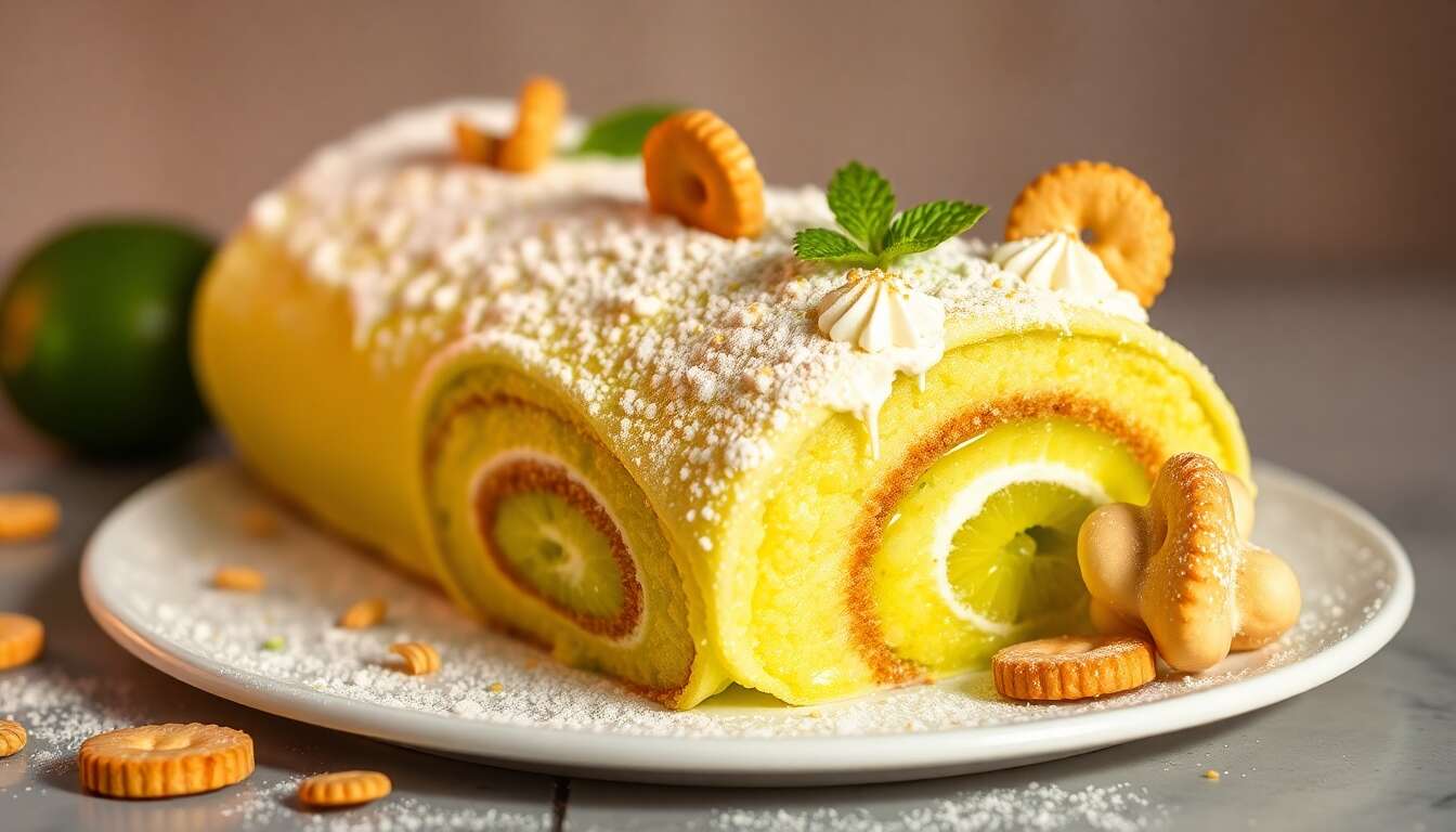 Bûche à la mousse de citron vert : recette minceur irrésistible