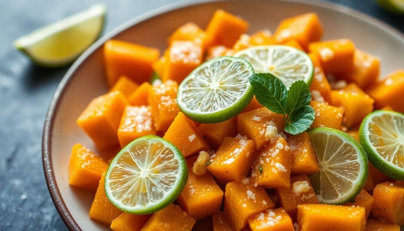 Courge butternut au gingembre et citron vert : recette minceur savoureuse
