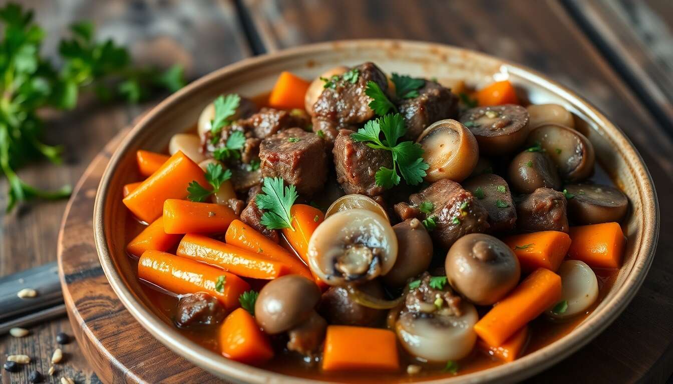 Recette minceur : bœuf bourguignon léger