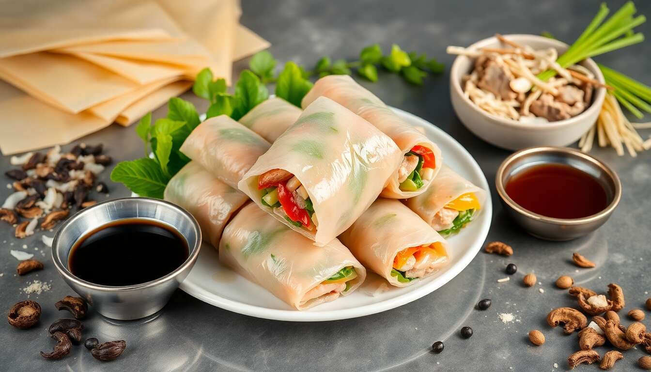 Nems au porc et légumes : recette minceur savoureuse