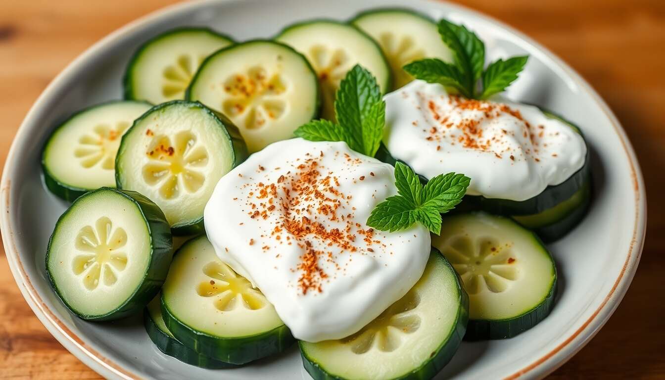 Recette minceur : concombre au cumin