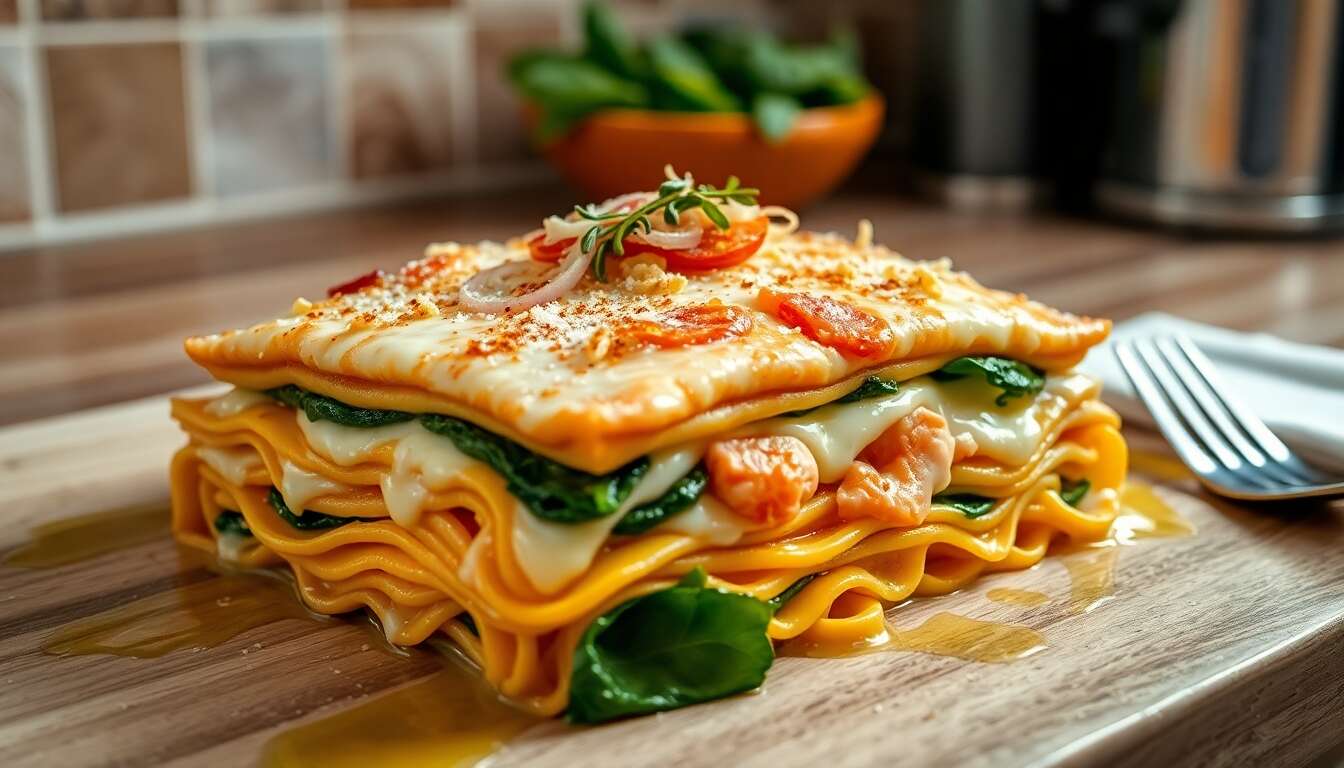Lasagne au saumon : recette minceur et festin malin