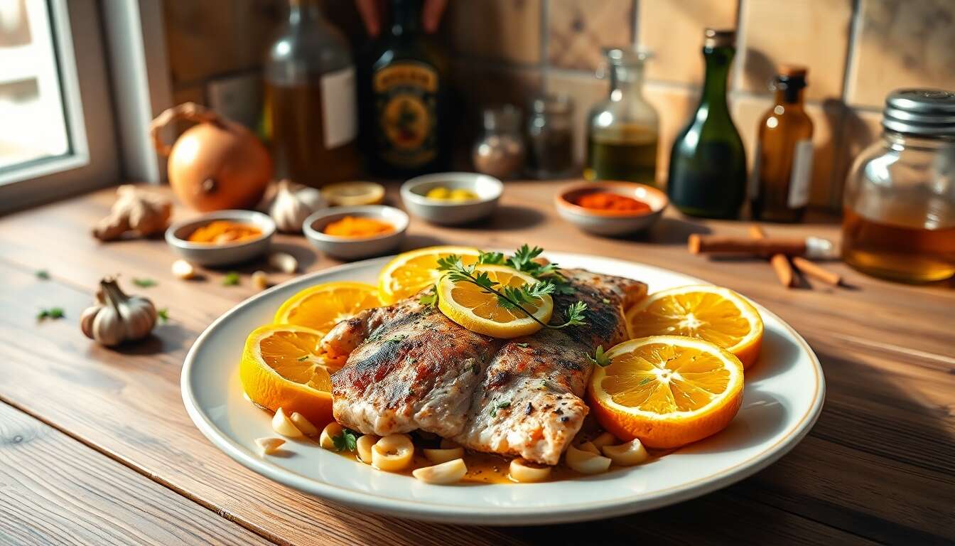 Tajine de lotte aux agrumes : recette minceur savoureuse