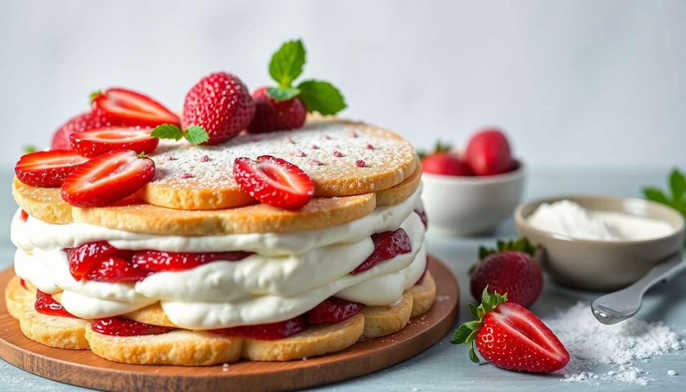 Charlotte aux fraises minceur : recette légère et gourmande