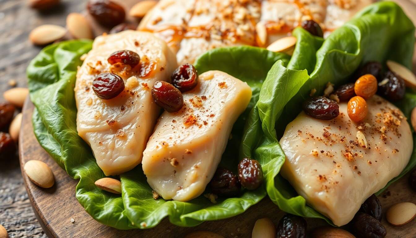 Bricks de poulet minceur aux raisins secs