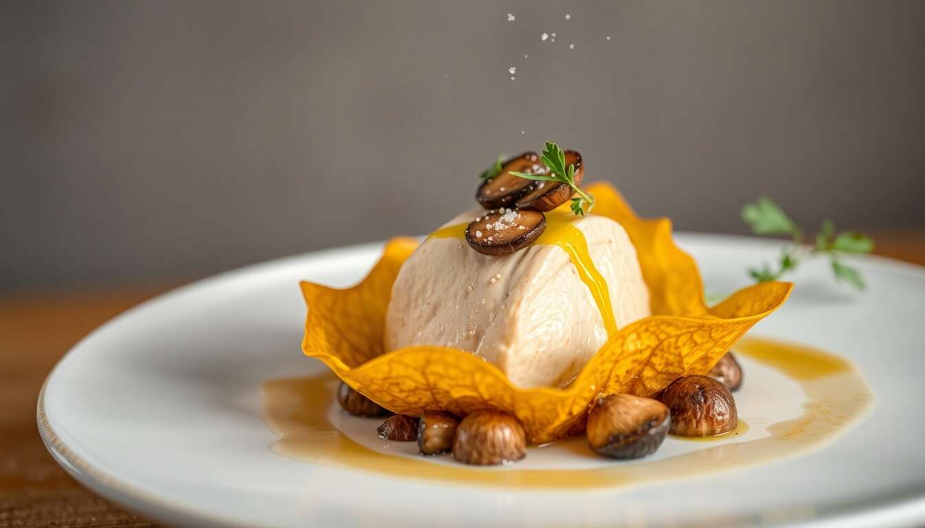 Corolle de foie gras aux champignons : recette minceur raffinée