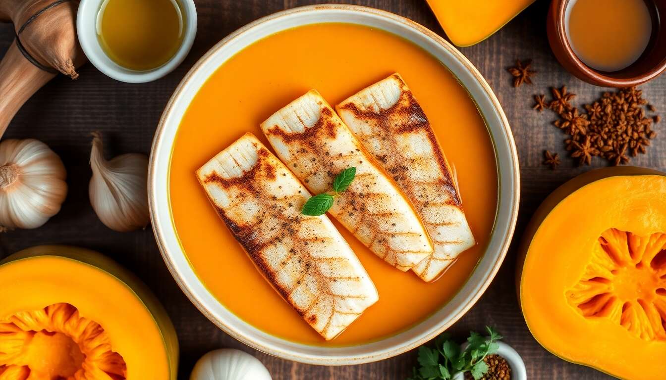 Soupe de Potimarron et Filets de Rouget : recette Minceur Délicieuse