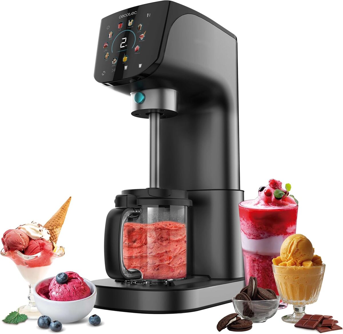 Test de la Cecotec Gelatec 2100 : sorbetière multifonction 500W