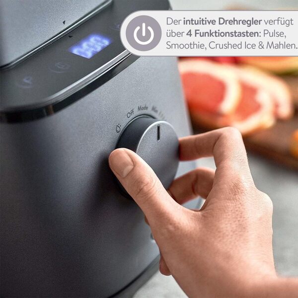 SPRINGLANE mélangeur haute performance Hanno 2000W, 32 000 tr/min (Anthracite, Mélangeur)