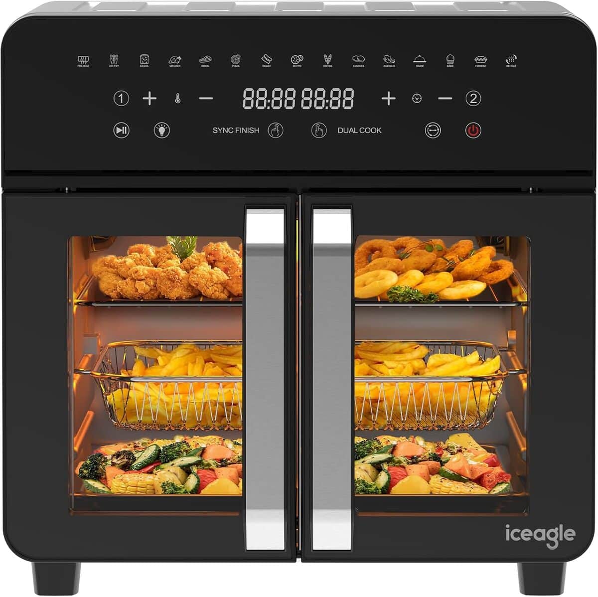Test de la friteuse sans huile iceagle 23L dual zone : puissance et polyvalence