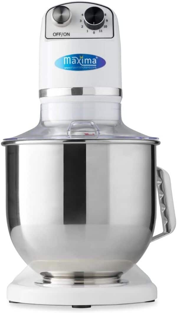 Mixeur Planétaire 7 L Jusqu'à 2 Kg Pâte Blanche - Bol Mixeur Inox - 11 Vitesses - Robot Pâtissier - Batteur sur Socle - Robot Pâtissier - 7 litres