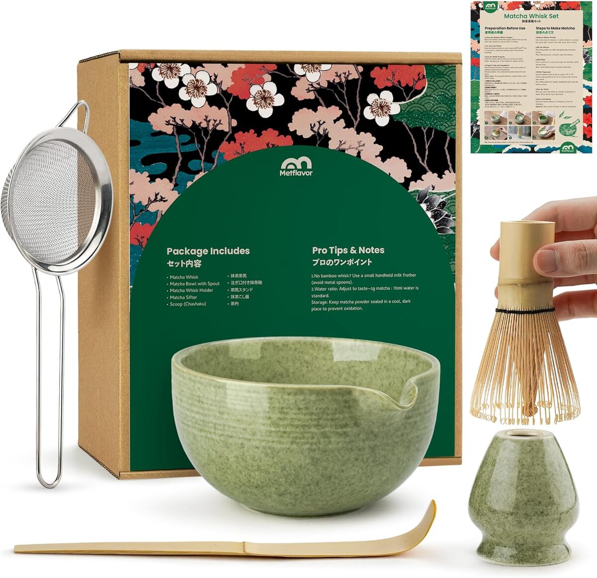 Test de l'ensemble fouet à matcha Metflavor : bambou et céramique en harmonie