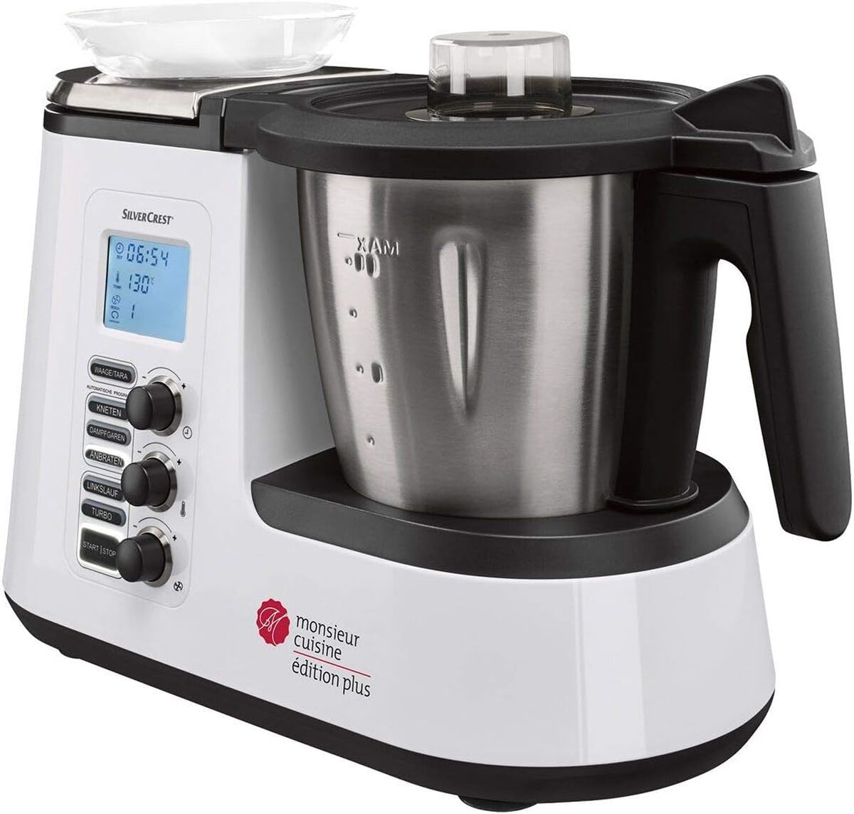 Test : silvercrest Monsieur Cuisine Edition Plus, le robot multifonction en noir et argent