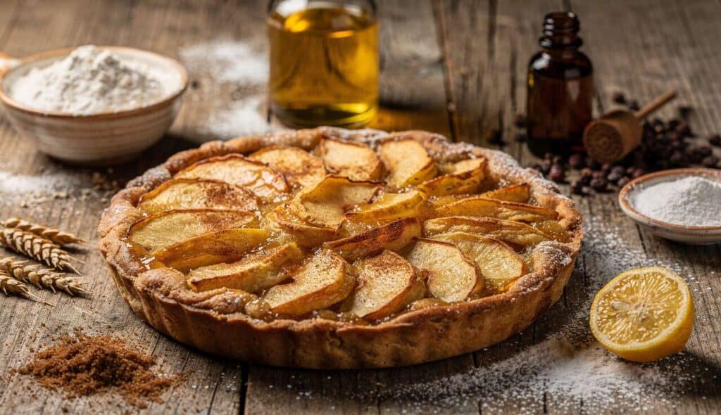 Tarte rustique pommes et cannelle : recette savoureuse