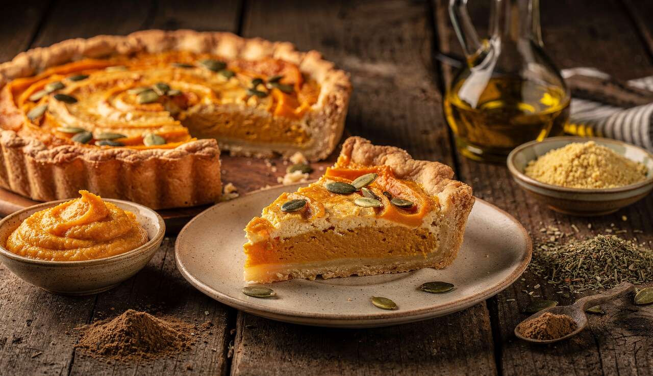 Quiche vegan à la courge butternut : recette facile et gourmande