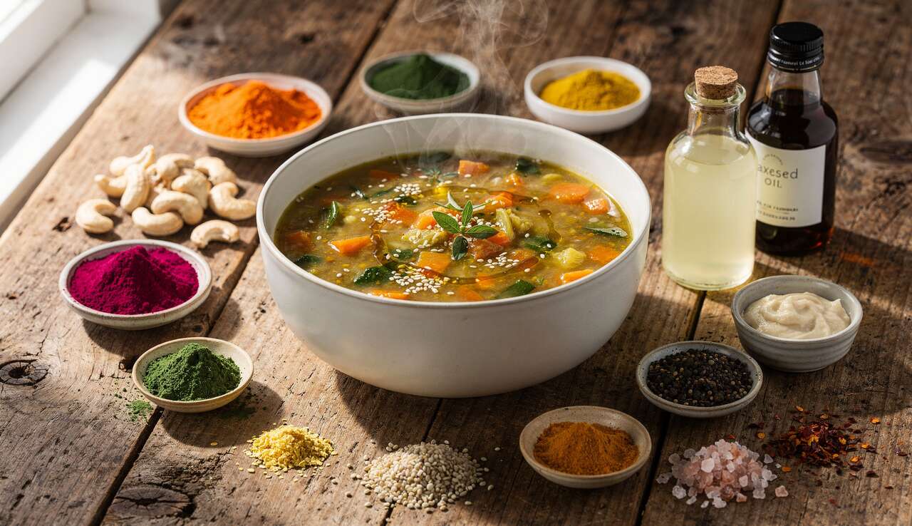 Recette de Soupe Crue Détox aux Légumes d'Hiver