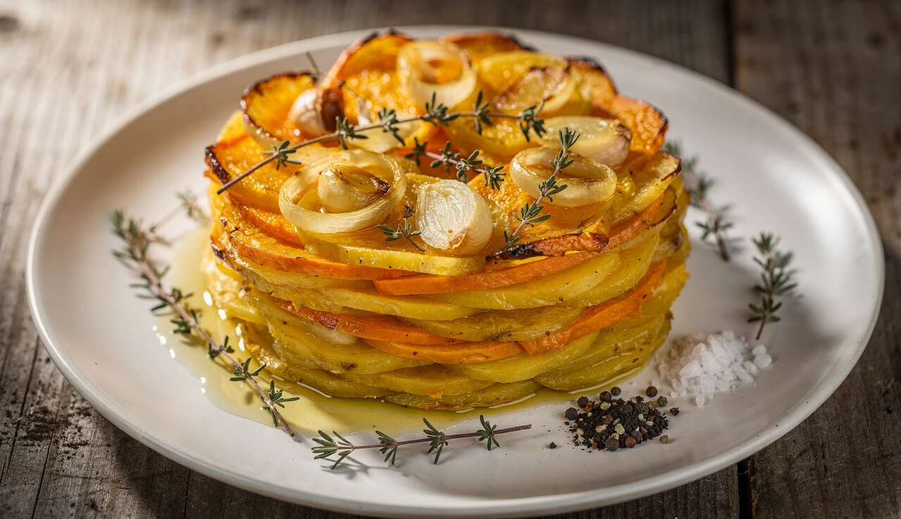 Tian de potimarron et pommes de terre : recette savoureuse et facile