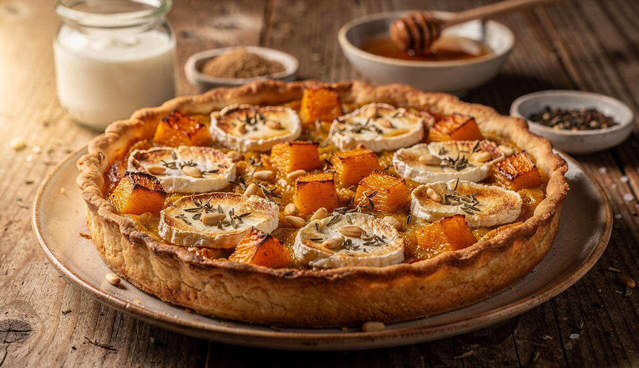 Tarte Butternut et Chèvre : recette Savoureuse